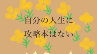 自分の人生に攻略本はない