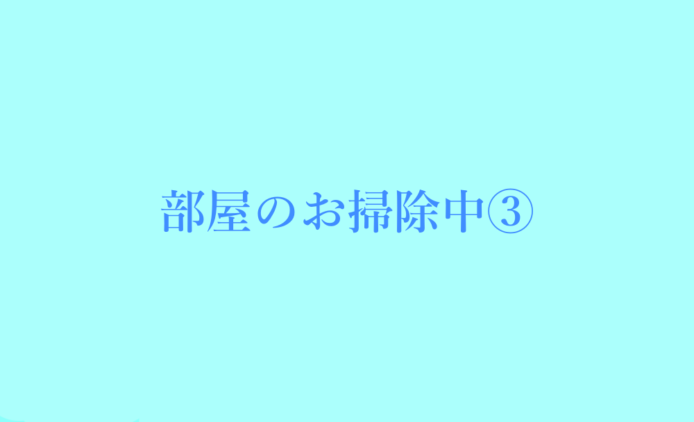 部屋のお掃除中③