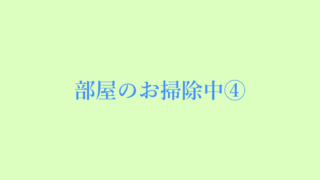 部屋のお掃除中④