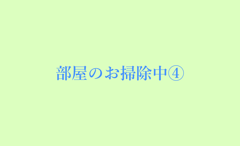 部屋のお掃除中④