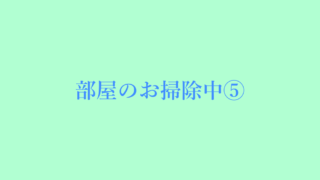 部屋のお掃除中⑤