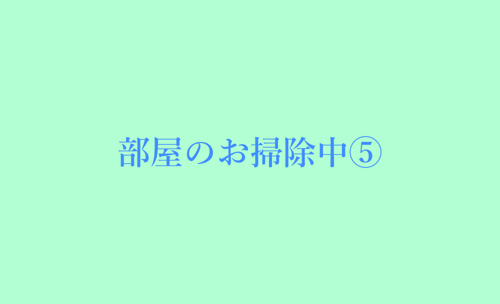 部屋のお掃除中⑤